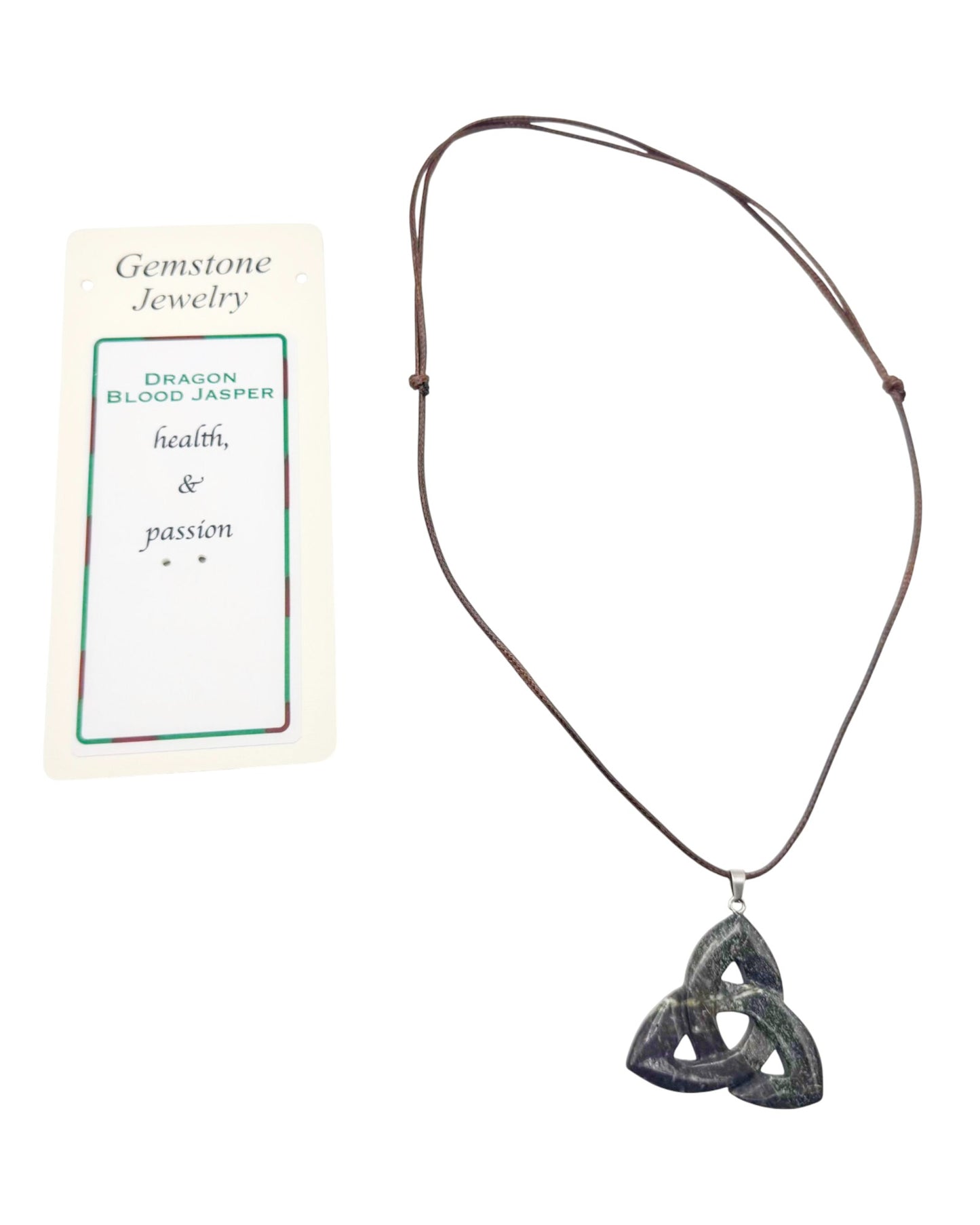 Triquetra Pendant Dragons Blood Jasper