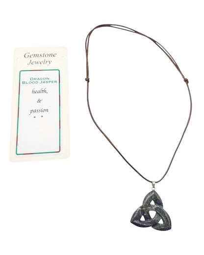 Triquetra Pendant Dragons Blood Jasper