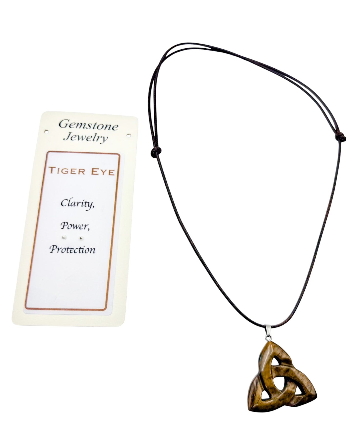 Triquetra Pendant Tiger Eye