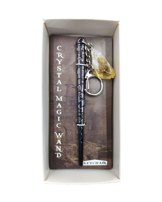 Crystal Magic Wand Keychain – Citrine
