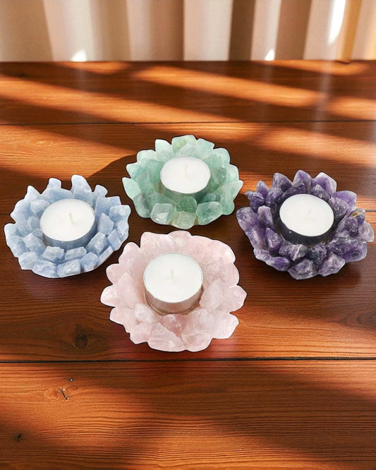 Crystal Gemstone Candle Holders