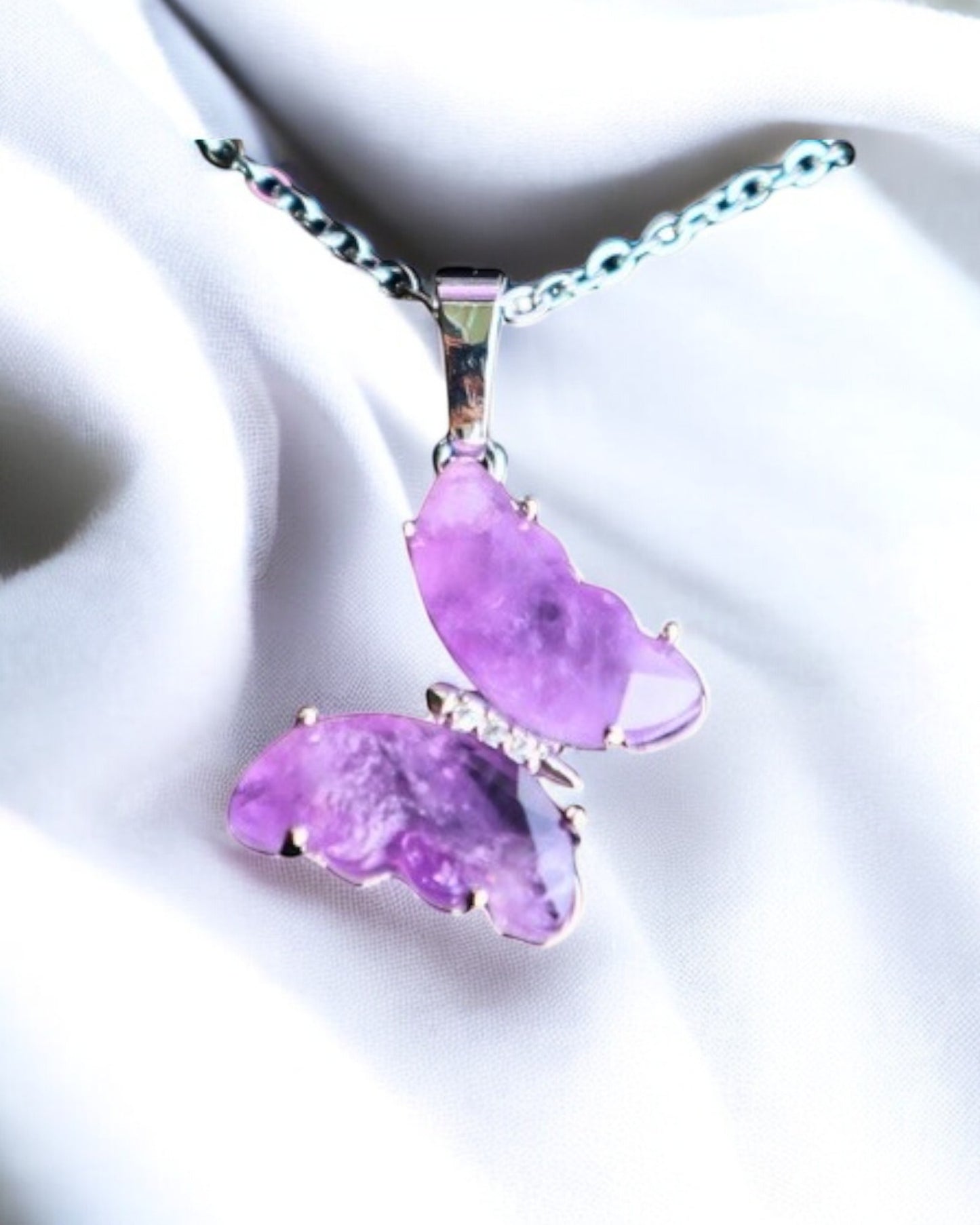 Pendant, Butterfly, Amethyst