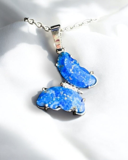 Pendant, Butterfly, Lapis Lazuli