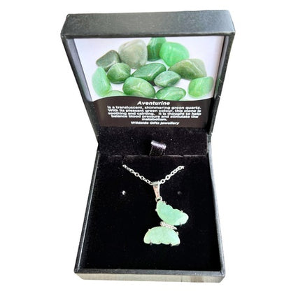 Pendant, Butterfly, Aventurine