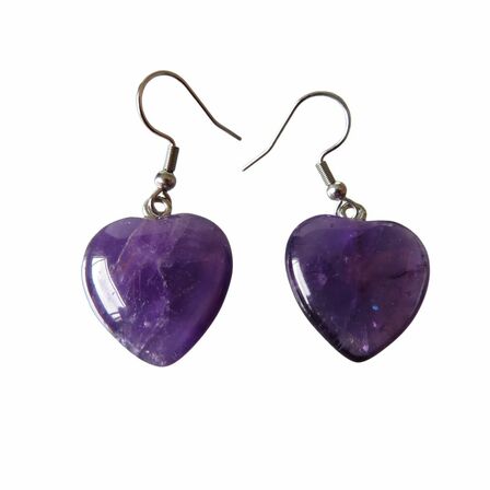 LARGE CRYSTAL HEART DROP EARRINGS