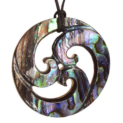 Paua Closed Koru Pendant