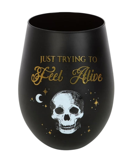 Trying To Feel Alive Stemless Glass - New