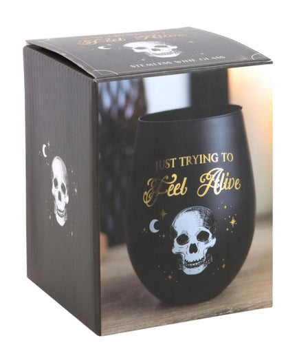 Trying To Feel Alive Stemless Glass - New