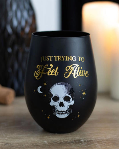 Trying To Feel Alive Stemless Glass - New