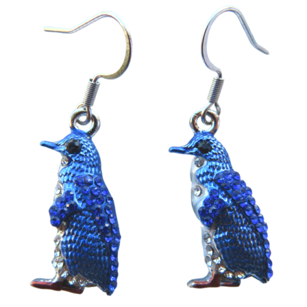 BLUE PENGUIN DROP EARRINGS