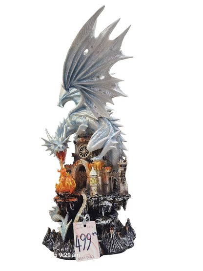 White Fire Dragon on Castle