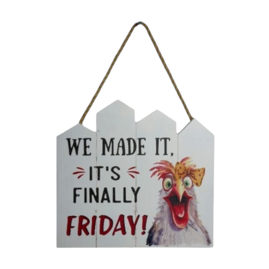 Hanging Chicken MDF Plaque