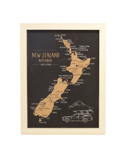 A4 Pin Cork NZ Map