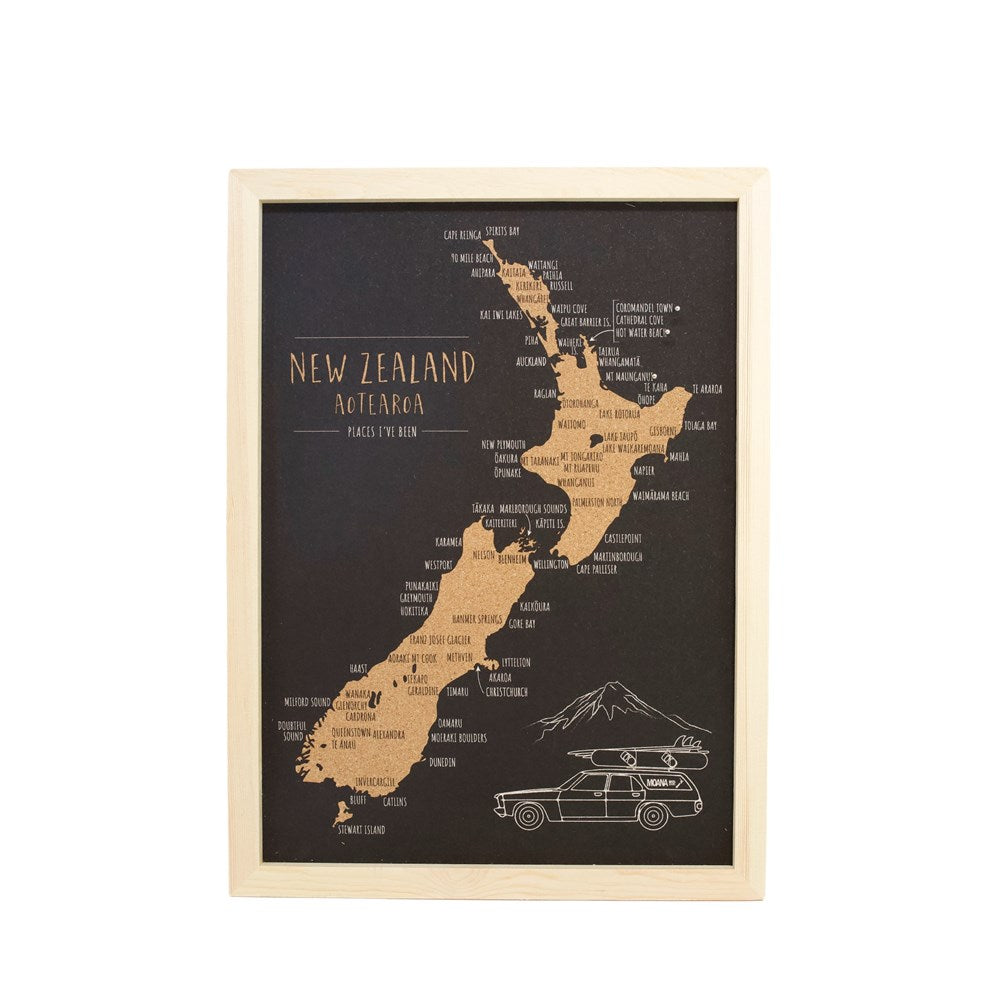 A3 Pin Cork Map
