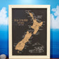 A4 Pin Cork NZ Map