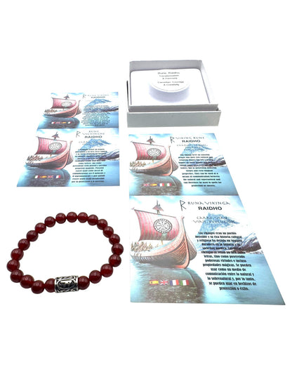Rune bracelet Carnelian Raidho