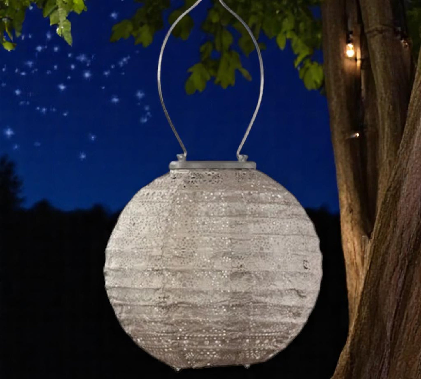 Lumiz Outdoor LED Solar Lantern - Round 20cm