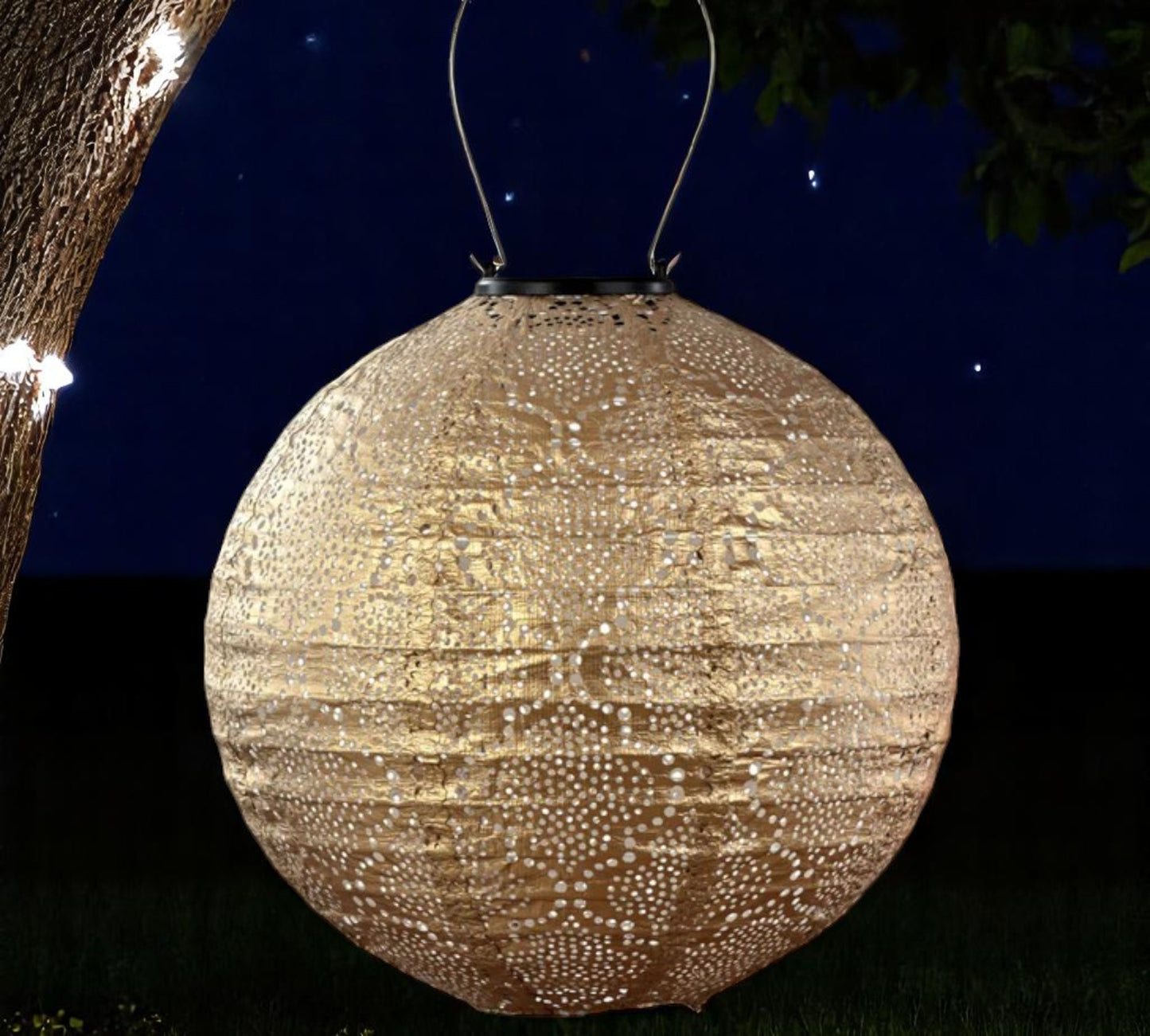 Lumiz Outdoor LED Solar Lantern - Round 30cm
