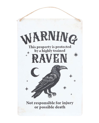 Protected by a Raven Hanging Sign NEW!