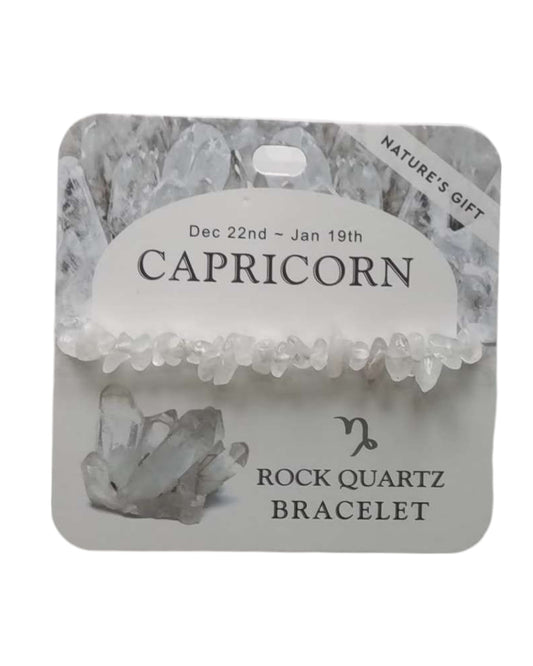 Rock Quartz- Capricorn Bracelet
