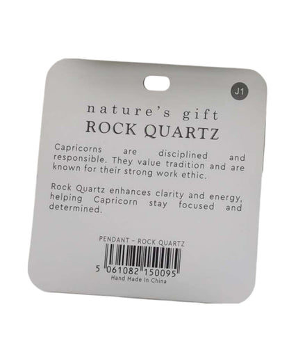 Rock Quartz- Capricorn Pendant