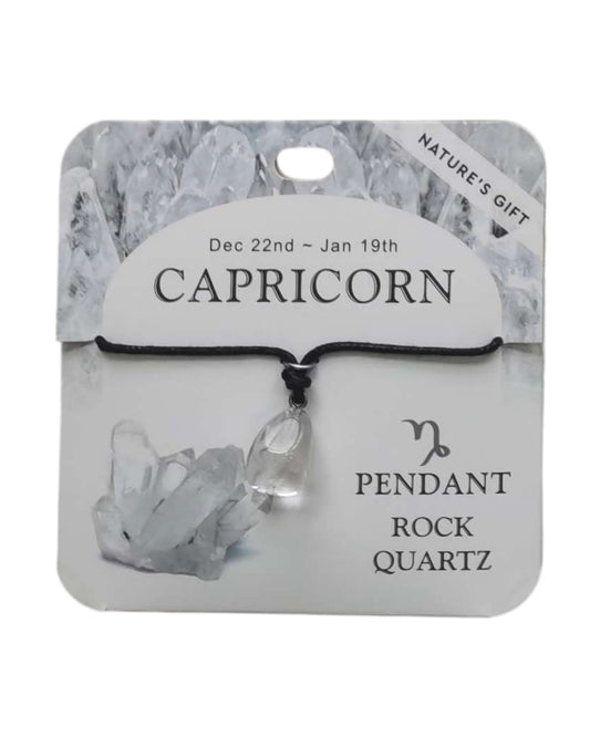Rock Quartz- Capricorn Pendant