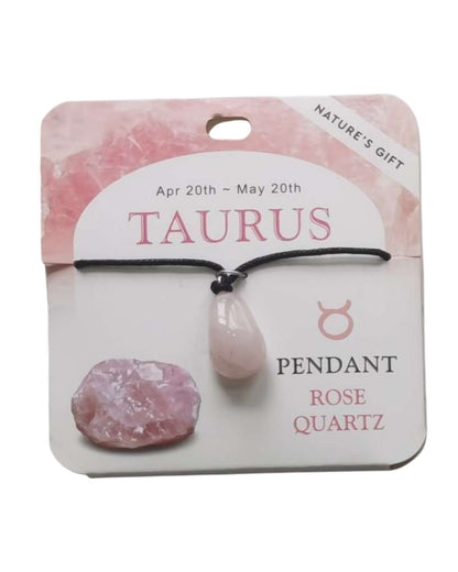 Rose Quartz- Taurus Pendant