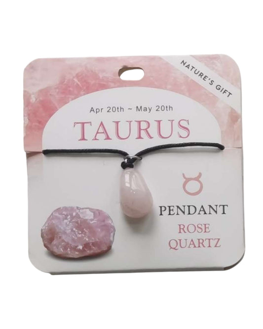 Rose Quartz- Taurus Pendant