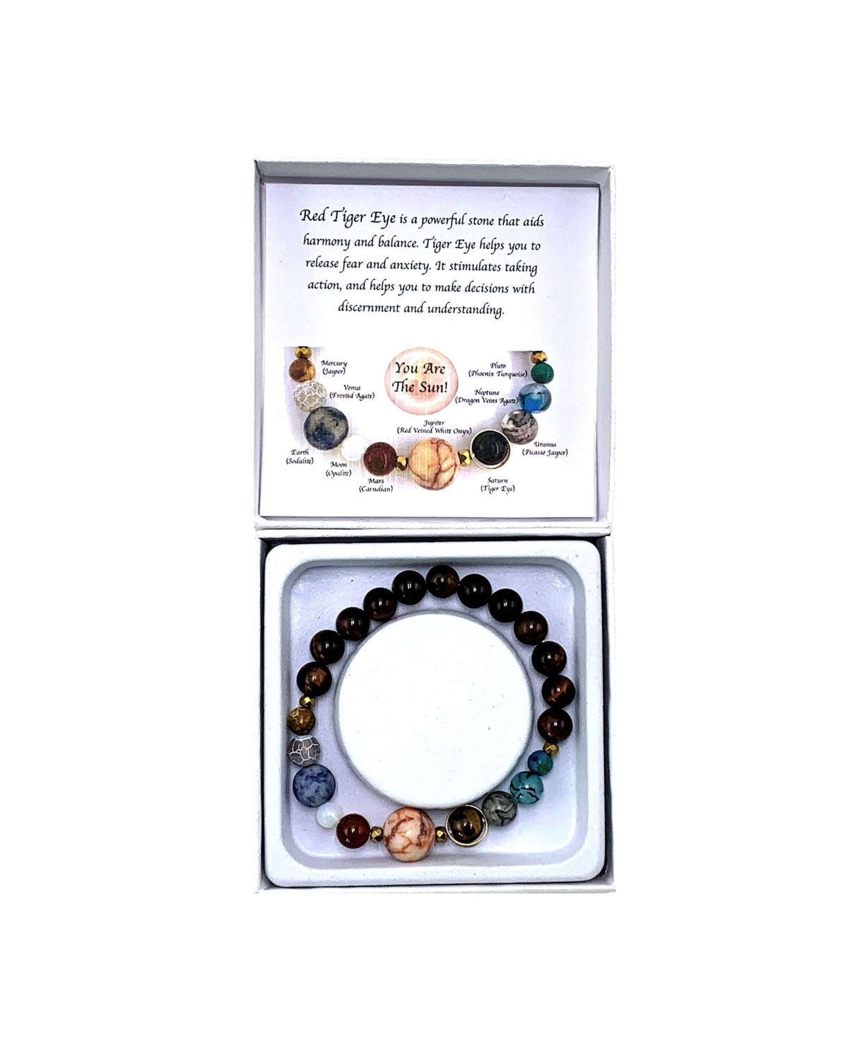 Red Tiger Eye Solar System bracelet