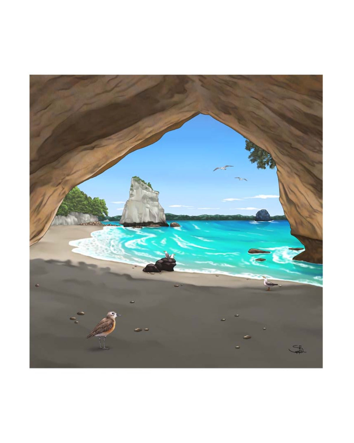 Cathedral Cove Ceramic 3D Tile - Sophie Blokker