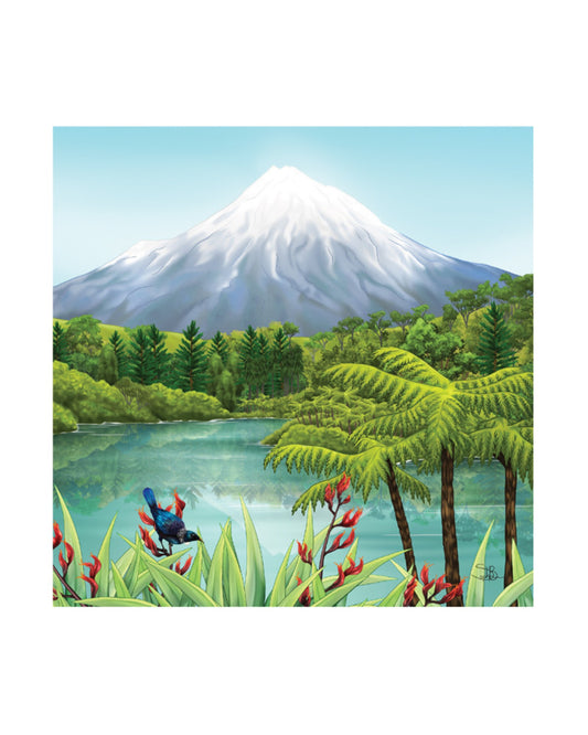 Mt Taranaki Ceramic 3D Tile - Sophie Blokker