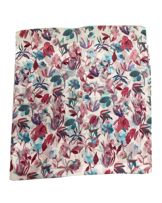 Multi-Floral Scarf - Pink