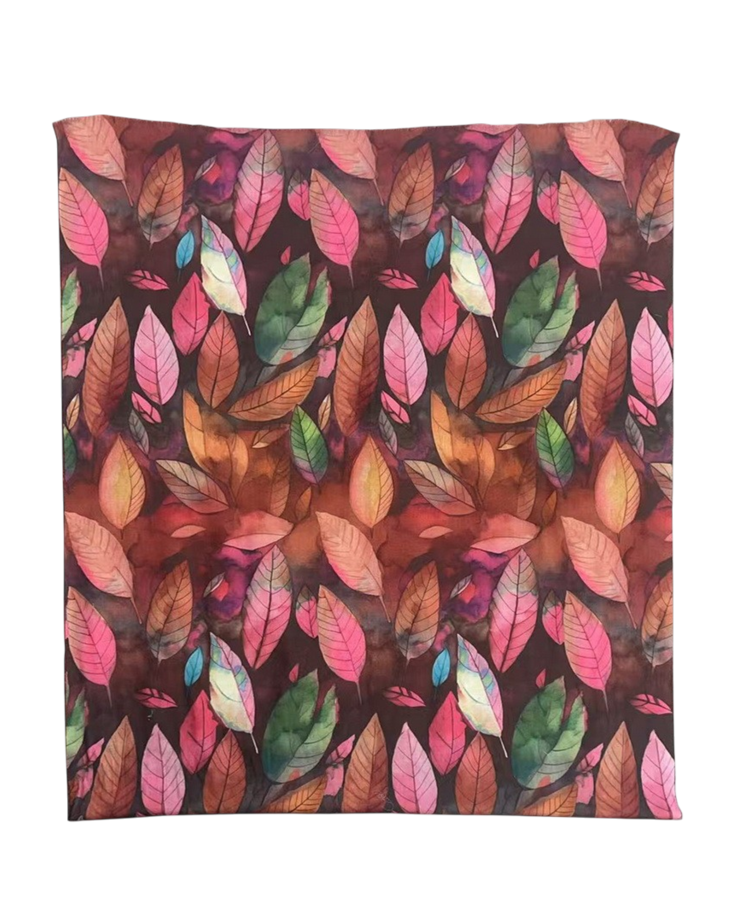 Mixed Leaves Scarf - Rust