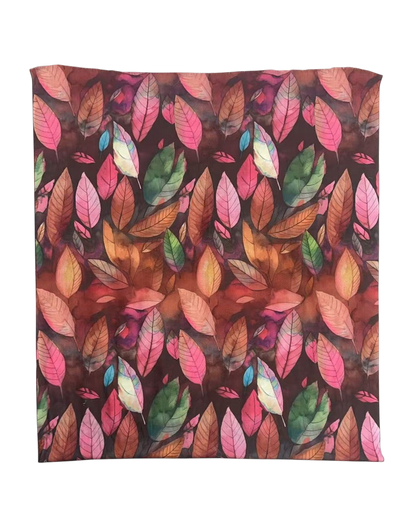 Mixed Leaves Scarf - Rust