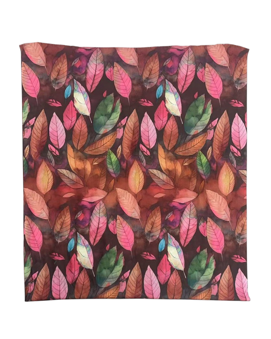 Mixed Leaves Scarf - Rust