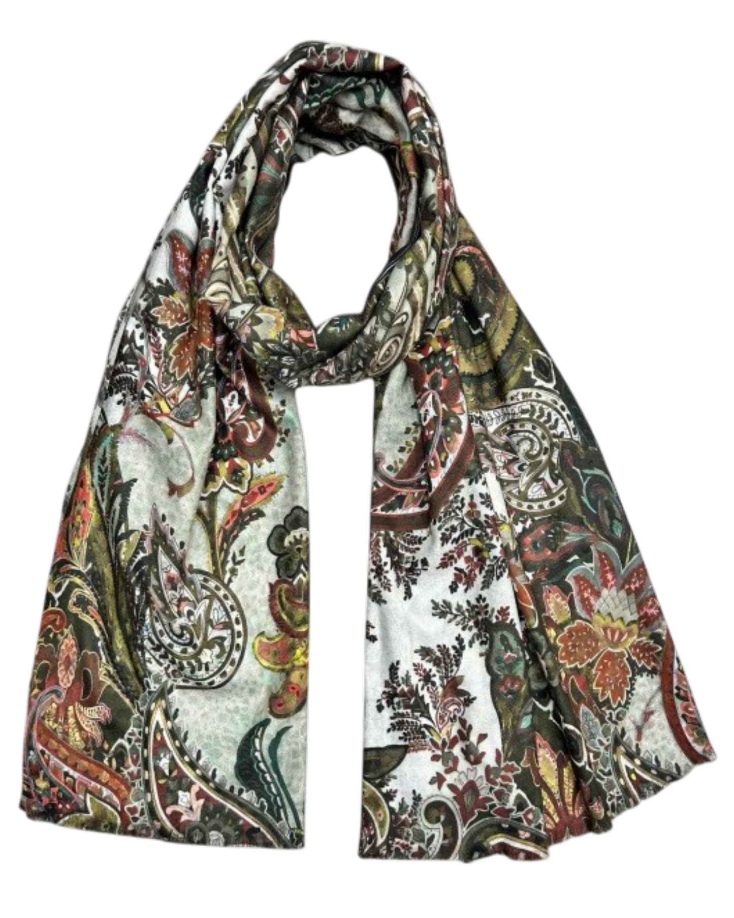 Paisley Scarf - OLIVE