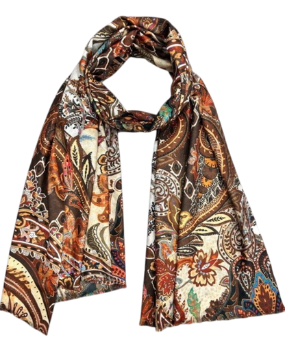 Paisley Scarf - RUST