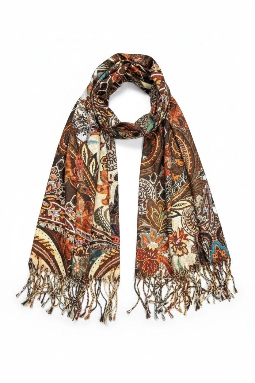 Paisley Scarf - RUST
