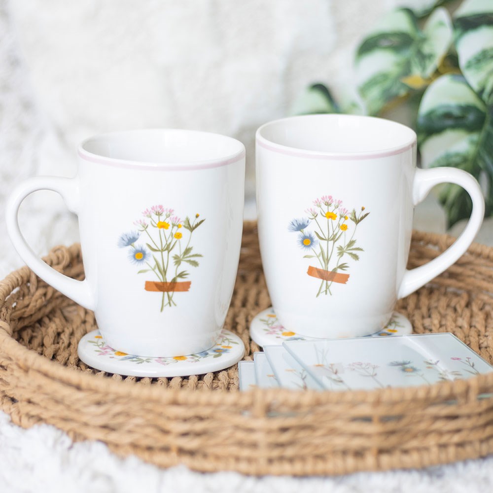 If Grandmas Were Flowers Floral Mug & Coaster Set NEW!