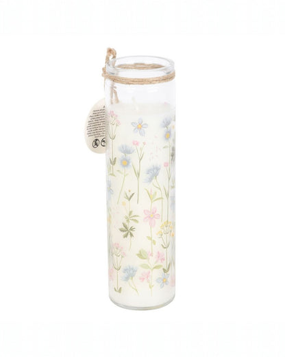 Floral Print Wildflower Tube Candle NEW!