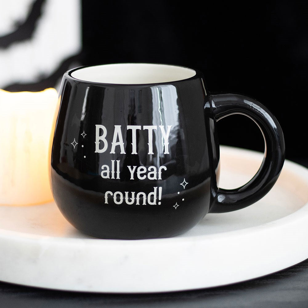 Batty All Year Round Rounded Ceramic Peekaboo Mug