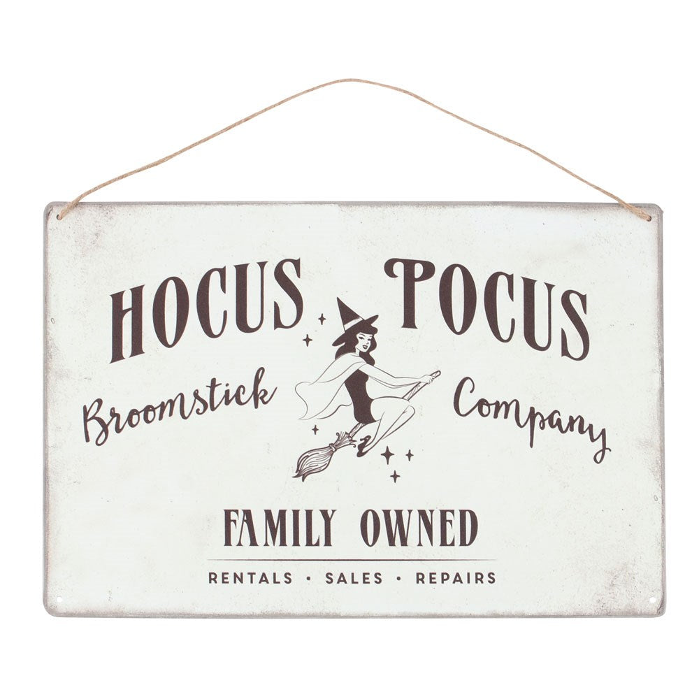 Hocus Pocus Broomstick Company Metal Hanging Sign NEW!