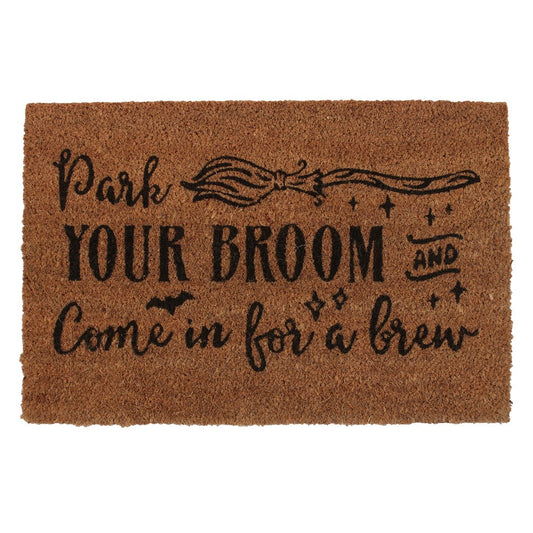 Park Your Broom Natural Doormat