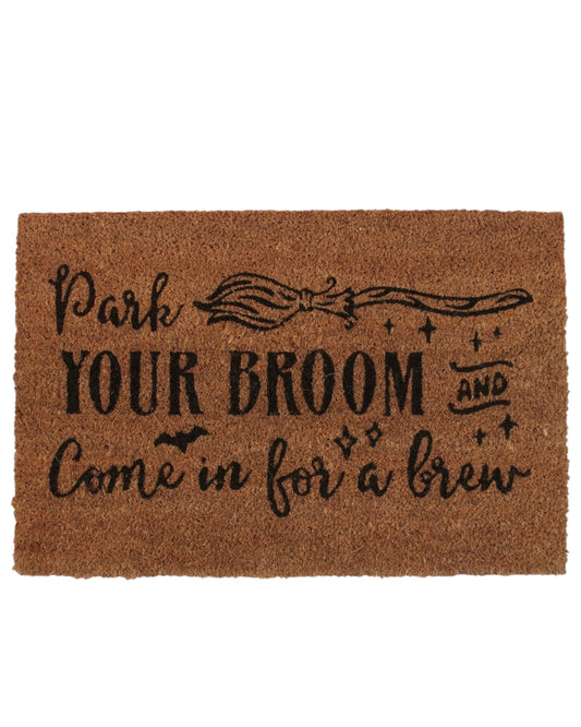 Park Your Broom Natural Doormat