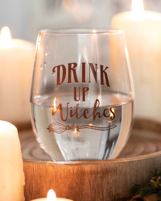 Drink Up Witches Stemless Glass NEW!