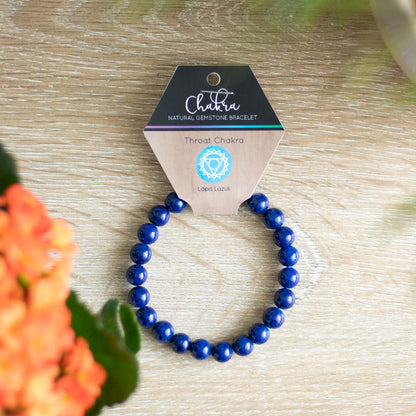 Gemstone Bracelets - Lapis Lazuli - Throat Chakra