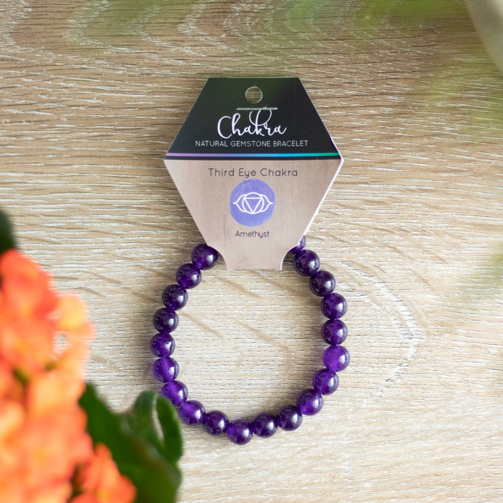 Gemstone Bracelets - Amethyst  - Third Eye Chakra
