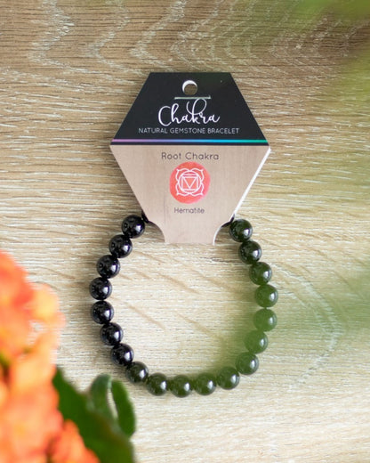Gemstone Bracelets - Hematite - Root Chakra