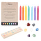 Chakra Energy Candles, Crystals and Candle Holder Gift Set NEW!