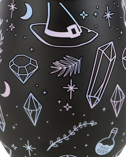 Crystal Witch Print Stemless Glass NEW